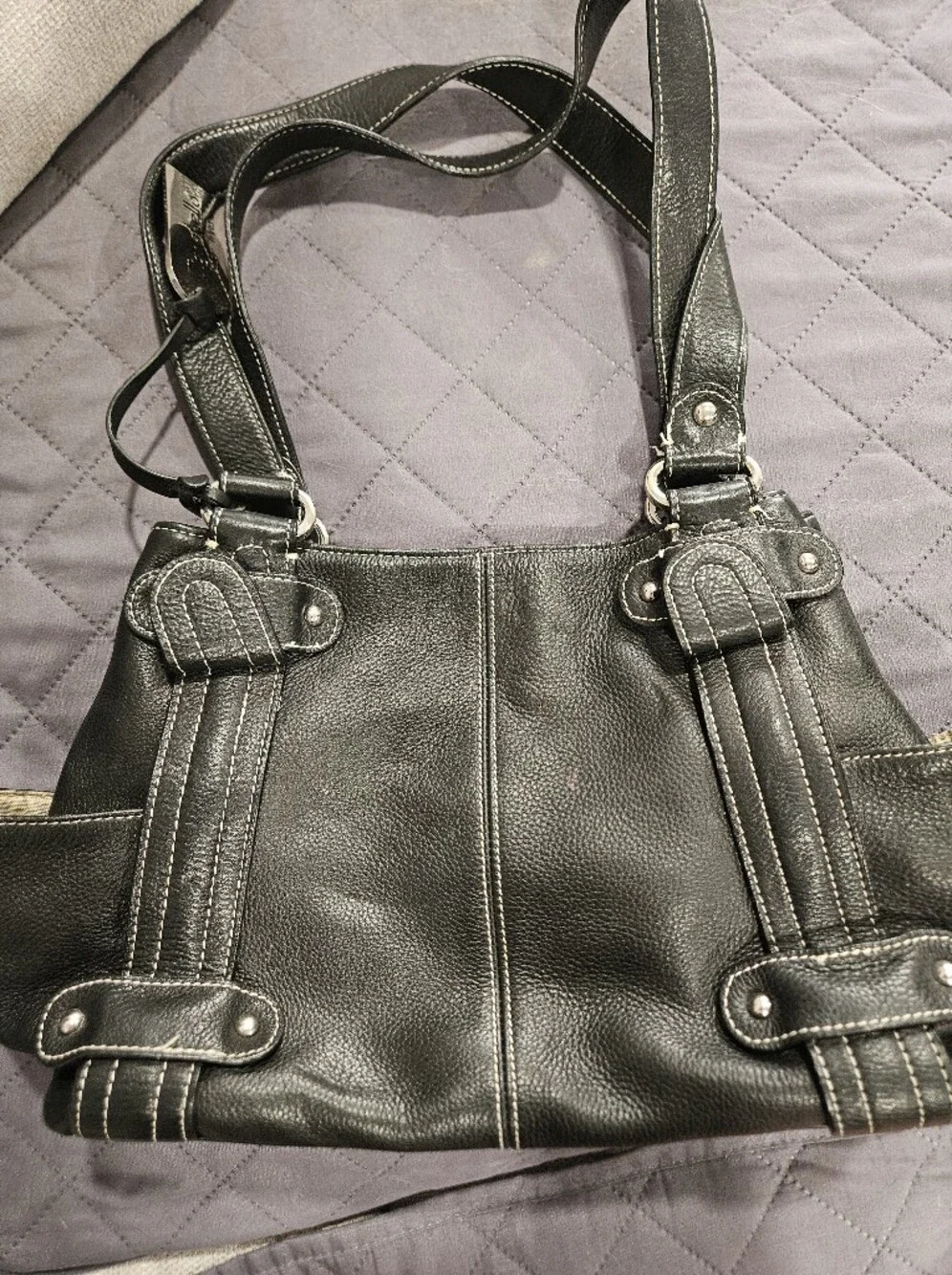 Black Leather Women's Shoulder Bag